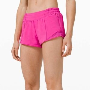 Lululemon Hotty Hot Low Rise Lined Short in Sonic Pink